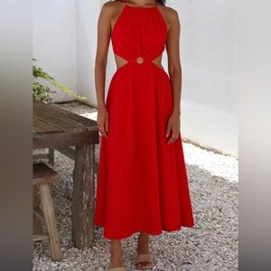 NEW WITH TAGS RED MAXI DRESS❤️ PERFECT FOR SUMMER! NEVER WORN🥰